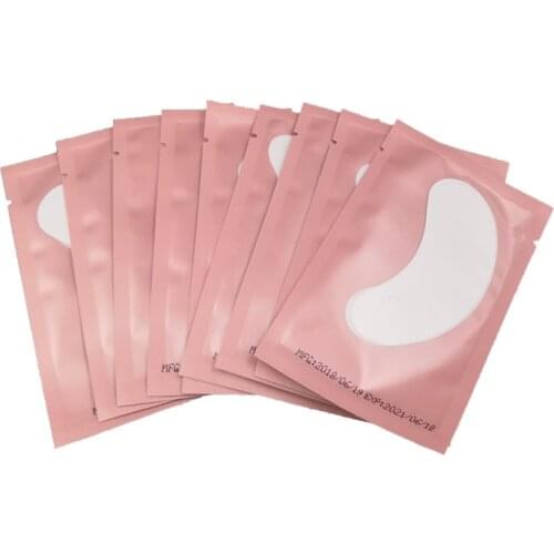 Hot 50pairs Eyelash Extension Paper Patches Grafted Eye Stickers Pink Eyelash Under Eye Pads Eye Paper Patches Tips Sticker