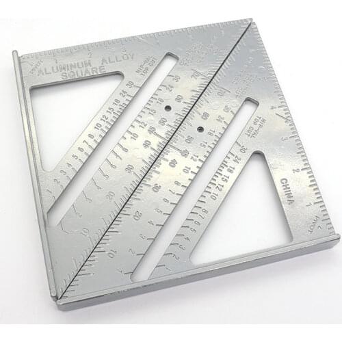 Measuring Tool Triangle Square Ruler Gauge Aluminum Alloy Speed Protractor Miter for Carpenter Tri-square Line Scriber Saw Guide