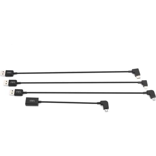 USB OTG Cable to Type-C Lightning Micro USB Data Cable Line for DJI Mavic Pro Air Spark Drone Remote Controller