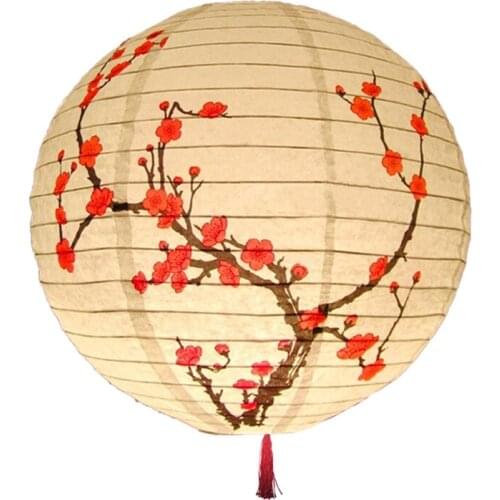 30cm Round Paper Lantern Lamp Shade Chinese Style Light Restaurant Home Decor