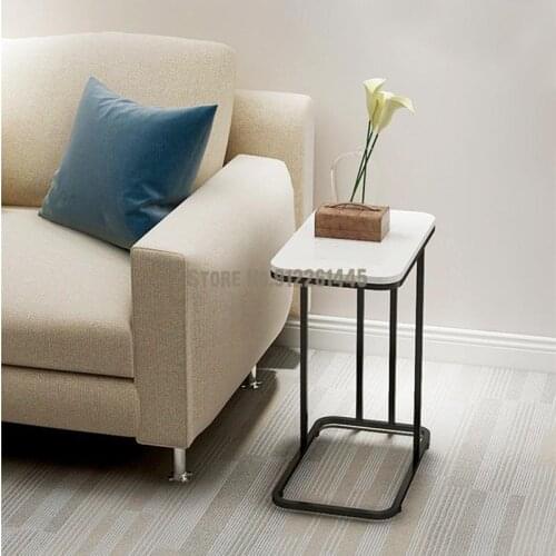 Nordic Side Small Tea Table Simple Sofa Cabinet Living Room Corner Side Cabinet Table Marble Bedroom Bedside Table