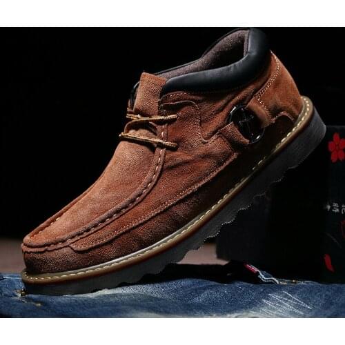 Mens High Top Boots Ankle Dr Booties Fashion Casual Shoes for Men Sneakers Man Botas Hombre Footwear Male Krasovki Adult K5-35