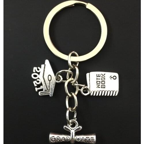2021 Graduation Ceremony Keychain Graduation Certificate Graduation Souvenir Bachelor Hat Class Badge Keychain