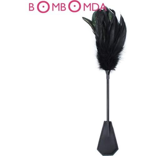 Faux leather spanking Paddle on men with male female teasing flirting tickling Feather sex toys for women adult couples game O2