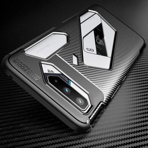 Carbon Fiber Pattern Luxury Shockproof TPU Bumper Case Funda For Asus ROG5 Phone5 ROG Phone 5 Pro Ultimate 5pro 6.78 Cover Shell