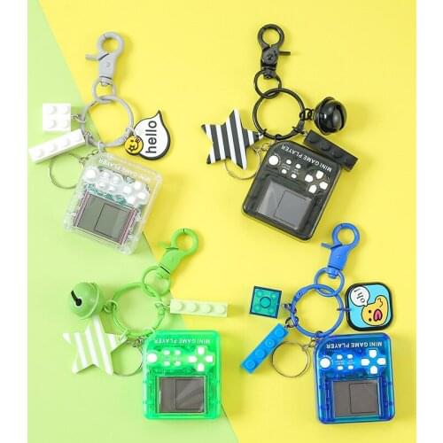 Mini Russian Block Puzzle Game Device Car Keychain Pendant Couples Handbag Pendant Small Gift Dropshipping