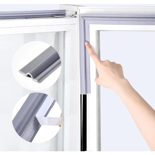 Self Adhesive Window Seal Strip SoundProof And Windproof Nylon Cloth Foam Door Weather Rubber Strip For Sliding Windows