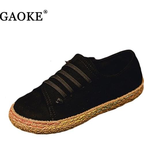 Flat Shoes Women Autumn Shoes Woman Casual Lace-up Flats Comfortable Round Toe Loafers Shoes