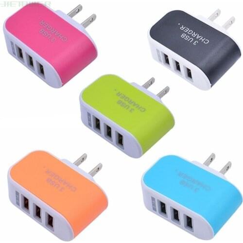 For IPhone Huawei HTC Samsung LG US/EU Plug Universal 3.1A 5V Triple USB 3 Port Wall Home Travel AC Charger Adapter 300pcs/lot