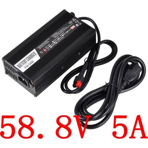 52V Ebike Battery charger 51.8V 52V li-ion battery charger 14S 58.8V 5A Charger 58.8V 5A lithium Battery Charger