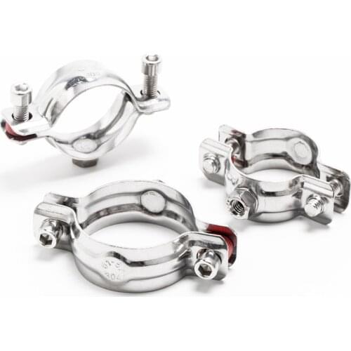 3/4'' to 3'' Sanitary Stainless Steel SS304 Pipe Clamp Ajustable Clamp Pipe Fixer Pipe Holder Pipe Hanger With Expansion Bolt