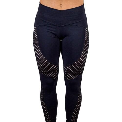 Women Shark Yoga Pants Seamless Hollow Out Trousers Gym Sportswear Elastic Waist Polyester Leggings High Waist Running Clothing
