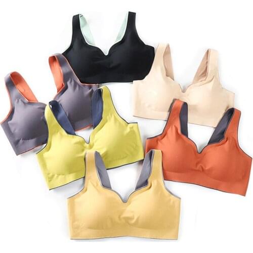 Plus Size Bra Latex Push Up Bra Seamless Bras for Women Bralette Top Bh Comfort Cooling Gathers Shock-Proof Pad