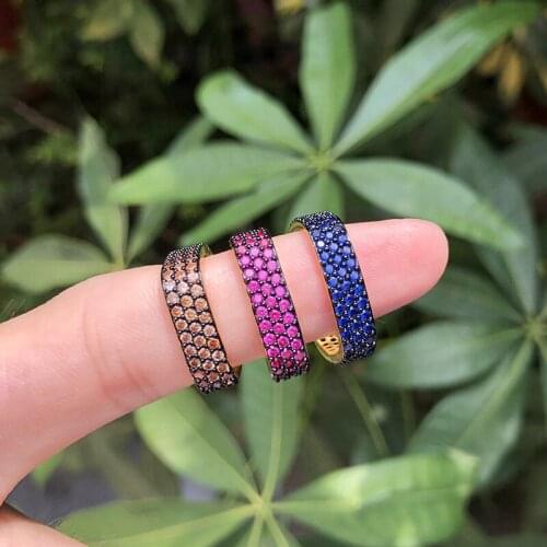 2020 Gold Copper 5colors AAA Cubic Zirconia Dense Inlay Rings For Women Fashion Cute Jewelry Women Gift Multiple Models Rings