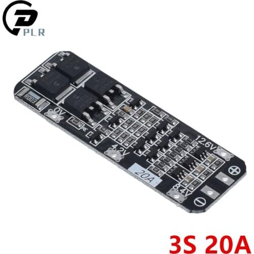 1pcs 3S 20A Li-ion Lithium Battery 18650 Charger PCB BMS Protection Board 12.6V Cell 59x20x3.4mm Module