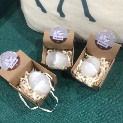 1PCS Natural White Selenite Opal Polishing Crystal Gem Of Original Gypsum Stone Massager