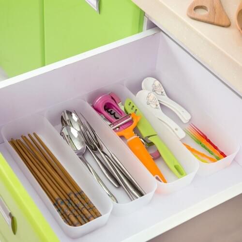 1Pc Kitchen Storage Containers Box for Knives Forks Spoon Kitchen Drawer Refrigerator Organizer Plastic Box Sundries Container