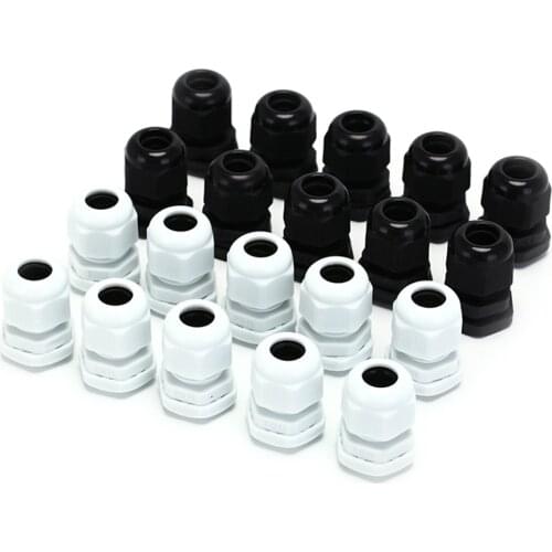 10Pcs/lot 5-10mm Black White Cables IP68 Waterproof PG11 Plastic Glands Connectors For Fixing Cables Glands Connectors