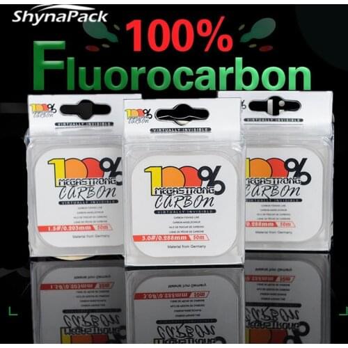 100% Fluorocarbon Fishing Line 50M Strong Transparent Carbon Fiber Leader Line Saltwate mainline Monofilament nylon Fishing Line
