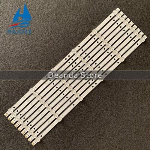 100% New 9pcs/Kit LED strips for TOSHIBA 49 TV 49L310U 49L420U LC490DUY-SHA2 A-CNK49D656 7838-491012-0540511