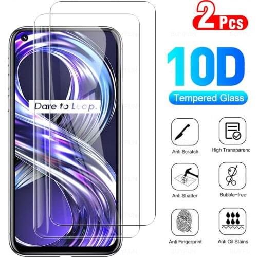 2Pcs Full Cover Protective Tempered Glass Film For Realme 8i Phone Screen Protector Glas For Realmi Realmy Realme8i 8 i 6.59inch