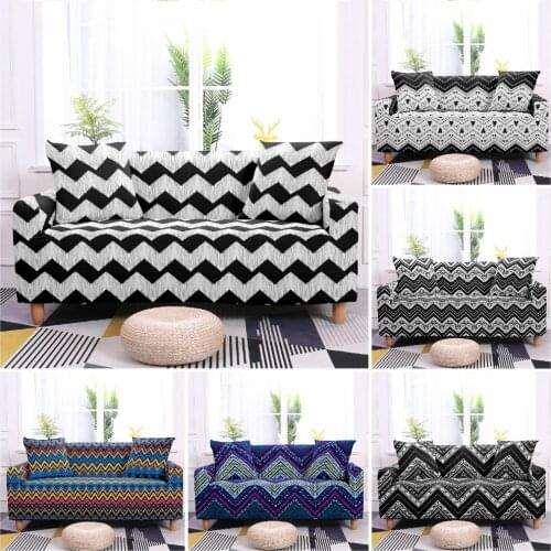 3D Waves Ripple Stripes Elastic Sofa Cover Slipcover for Living Room Home Furniture Cover Wrap Around Sofa Protection Cover