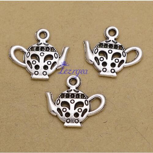 40pcs/lot--18x16mm, Teapot charms, Antique silver plated Teapot charms,DIY supplies, Jewelry accessories