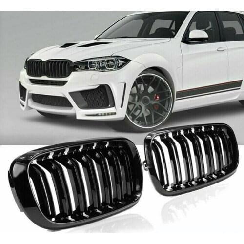 80%HOT2Pcs Front Kidney Grille Grill 51117294486 51137316061 51137316062 for BMW X5 F15 2014-2017