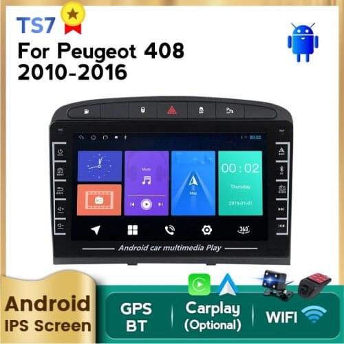 IPS Android Car Radio Multimedia Video Player Navigation for Peugeot 408 308 308S 2010 - 2016 2 Din Car Radio GPS Touch Screen