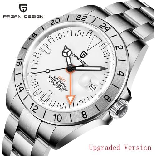 Pagani Design 2021 New Men GMT Watches Luxury Automatic Mechanical Watch Stainless Steel 200m Waterproof Clock Relogio Masculino