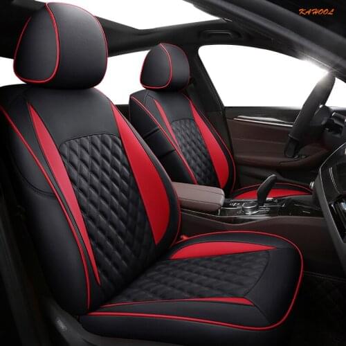 KAHOOL Custom Leather car seat covers For KIA Sportage Optima Cerato Forte Soul RIO K2 K3 K3S K4 K5 KX3 KX5 KX7 KX CROSS seat
