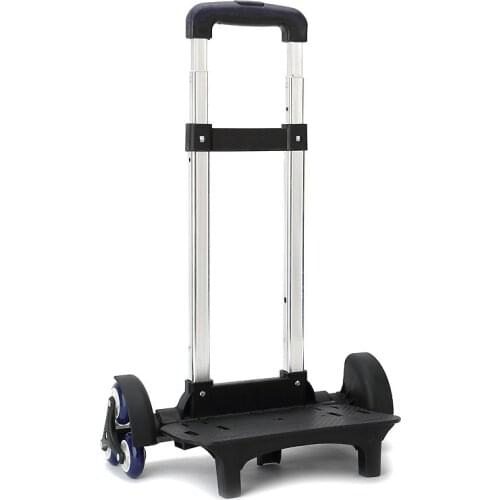 Children 2/6 Wheels Expandable Rod Aluminum alloy Pull Rod Bracket Roll Cart Kid Trolley For Backpack And School Bag Luggage bag