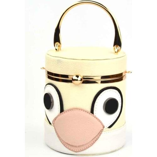 Lovely Purse Animal penguin Designer Mini Tote Shouder Bags Rose Red Beige Black Women Chain Pu bucket Handbags
