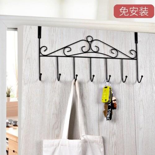 42.5x4x24.5 Wrought Iron Door Back Hook Metal Nail-free Door Back Hanger Over The Door Hanger Key Holder Wall Door Organizers