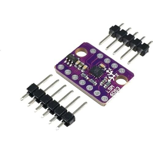 GY-LSM6DS3 LSM6DS3 Accelerometer Gyro Embedded Digital Temperature Sensor Module SPI IIC I2C Interface Module 8kb FIFO Buffer 5V