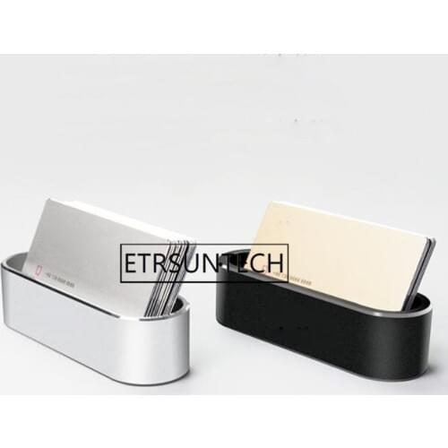 30pcs Metal Card Holder Aluminum Display Stand for Id,Debit,Business,Name,Gift Card Desktop Organizer Container Box