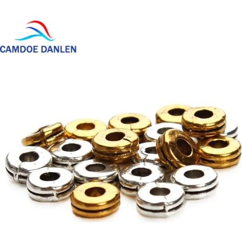 CAMDOE DANLEN Metal Spacer Beads Silvery Gold Tibetan Beads Fit DIY Charm Bracelet Necklace Jewelry Making Accessories Wholesale