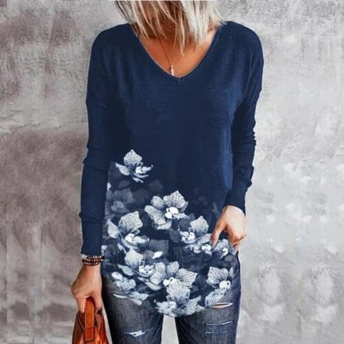 Fashion Women 2021 New Autumn Shirts Floral Print Blouse 3XL Big Size Women Clothing Casual Long Sleeve Shirt Oversized