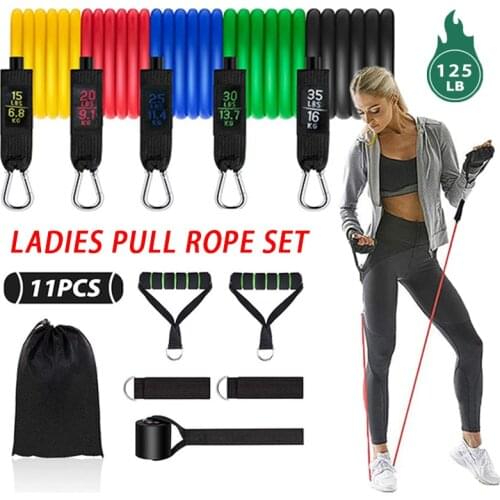 Latex Resistance Bands Set For Exercise Gym Workout Equipments Exercise Band Rubber Elastic Fitness Bands Yoga Tubes Pull Rope