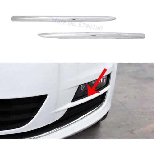 Front Fog Light Lamp Shade Cover Trims For VW Golf 7 MK7 2013 - 2017 Bumper Grille Trim Chrome Car Styling Accessories