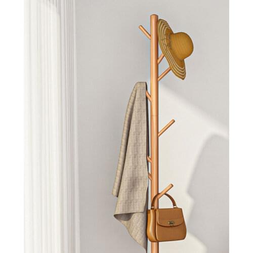 Tiejiajiang Coat stands Household single pole vertical simple clothes rack and bag rack