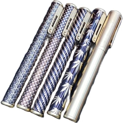Pen Shape Portable Metal Fine Refueling Gasoline Lighter