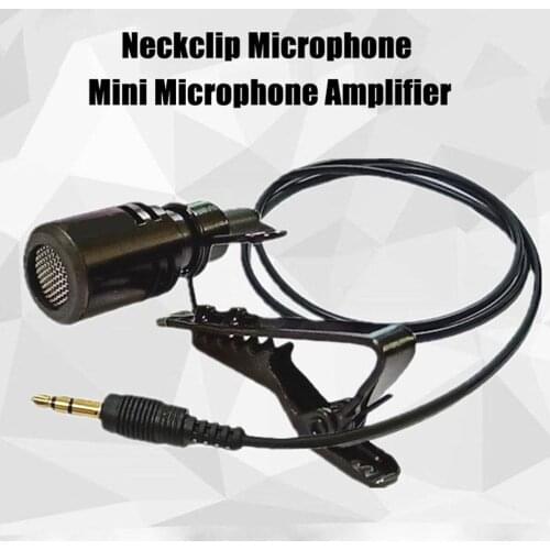 Portable Mini Microphone Clip on Lapel Lavalier Microphone Condenser Microphone for Speech Teaching Stage Sound Amplifier Mic