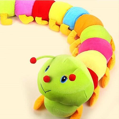 Multicolor Soft Cotton Inchworm Caterpillared Toy Kids Children Doll Birthday Gift New