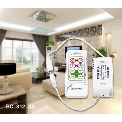 BC-312-4A 8 keys RF remote Dimmer DC12-24V Dimmer for single color LED Strip dimmer