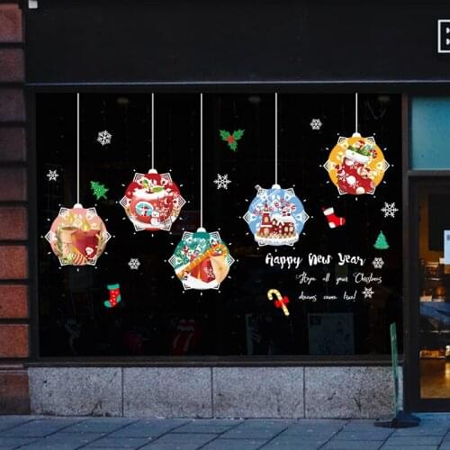 Christmas Elk And Bear Stickers Christmas Wall Decal Stickers Festival Atmosphere Dress Up Supplies Christmas Secorations