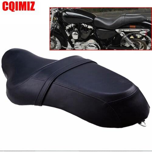 Motorcycle Saddle Seats Cushion Front Driver Rear Passenger Seat Leather PU Two Up For Harley Davidson Sportster XL 883 1200