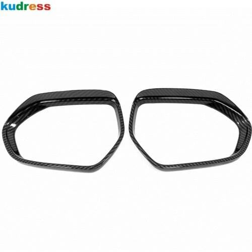 For Toyota Camry 2018 2019 2020 Carbon Fiber Car Rearview Mirror Rain Eyebrow Cover Trim Rear View Snow Shield Bezel Frame