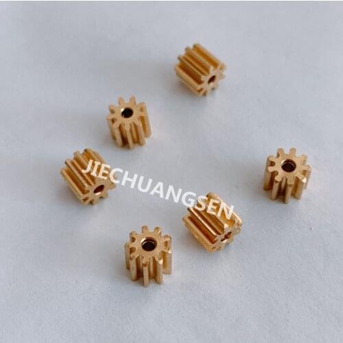 0.5M 9T Copper gear 9 teeth For 1.5MM 2MM fitting small module gear