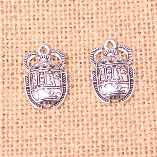 15pcs Tibetan Silver Plated insect hexapod bug Charms Pendants for Jewelry Making DIY Handmade Craft 21*6*117mm